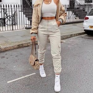 Can’t Let Go PU Jogger Pant - Khaki